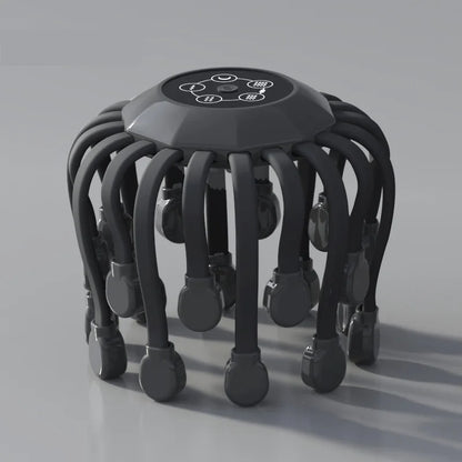 20-Head Orange Scalp Massager – Red Light Vibrating Octopus Scratcher for Relaxation, Stress Relief & Migraine Relief