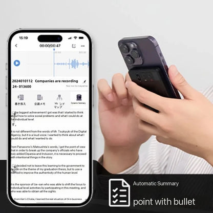 ChatGPT-4 AI Mini Voice Note Recorder — Real-Time Translator Device with Phone Charging & Intelligent Translation