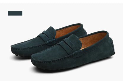 Men's High-Quality Leather Loafers – Casual Moccasins Slip-On Flats, Fashion Driving Shoes, Size 38-49