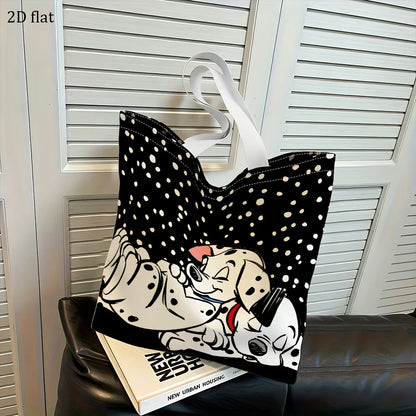 101 Dalmatians Polka Dot Tote Bag – Reusable Canvas Shopping Bag for Daily Use, Travel, School & Eco-Friendly Carry-All Handbag