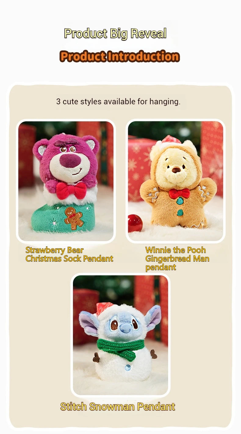 Cute Christmas Plush Keychain – Cartoon Doll Pendant for Backpack & Gifts