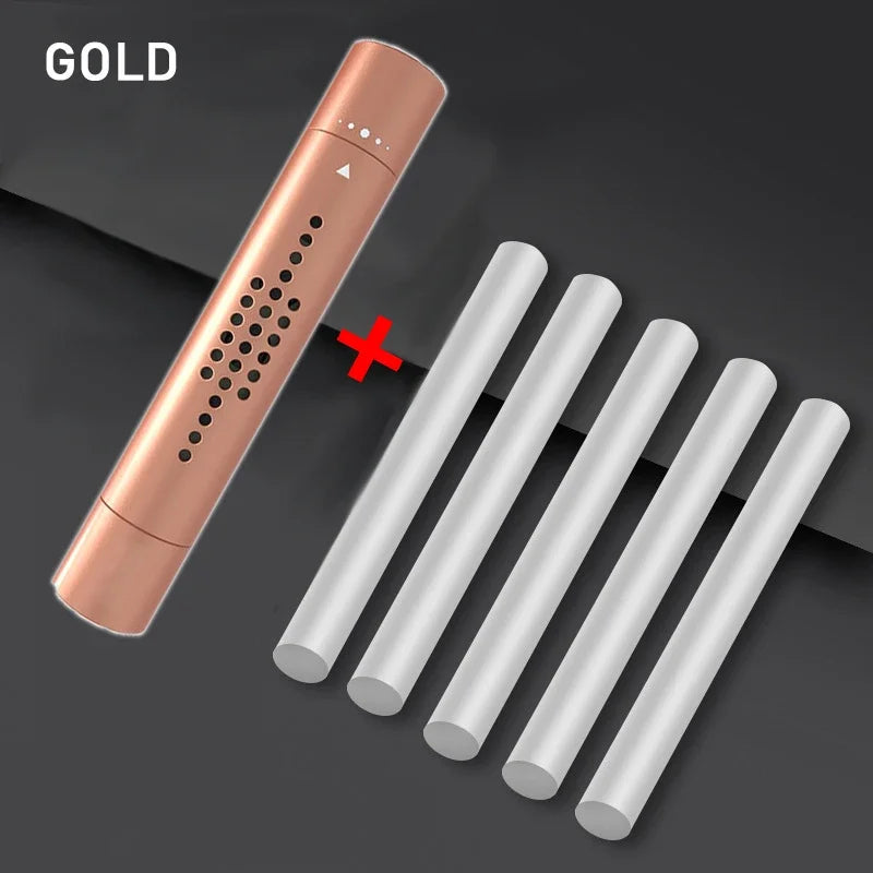 Car Air Vent Freshener – Metal Perfume Diffuser Clip with 5 Aroma Fragrance Sticks for Auto Interior