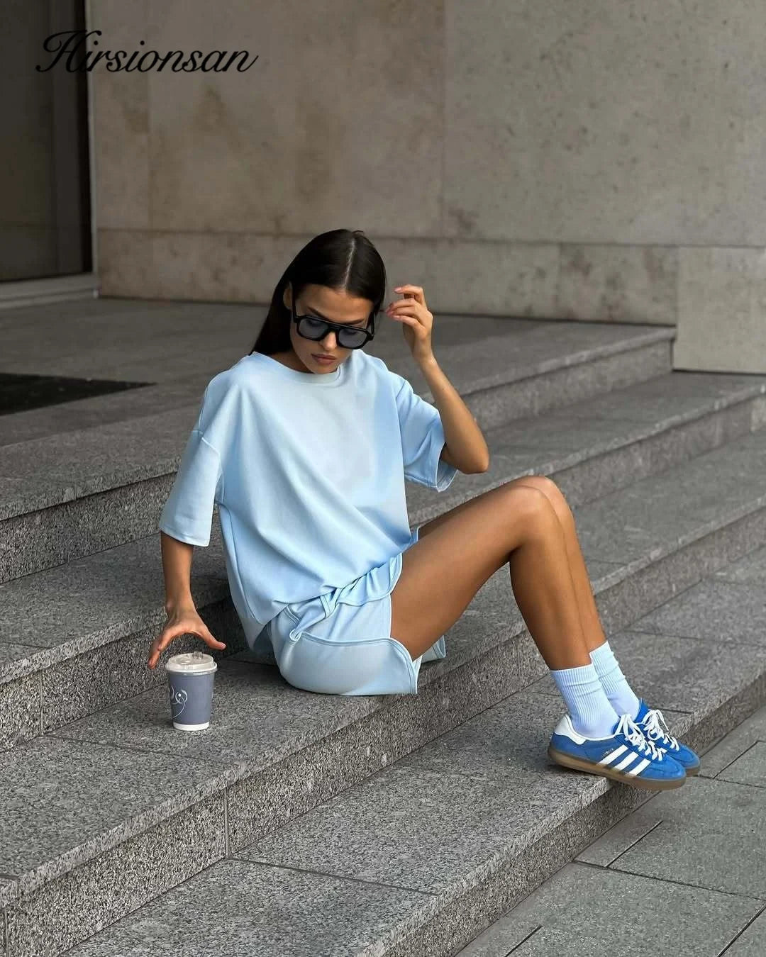 Women’s Soft Cotton Two-Piece Set 2026 – Short Sleeve T-Shirt & High Waist Shorts Casual Solid Tracksuit Loungewear Outfit