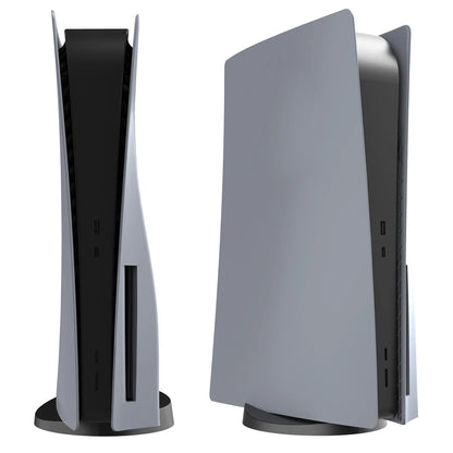 PS5 30th Anniversary Replacement Faceplate Shell – Gray Hard Plastic Cover with Logo Vinyl Sticker for PS5 Console