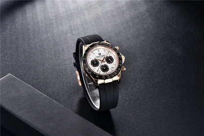 40mm PAGANI DESIGN V2 Men’s Quartz Watch – Sapphire Retro Chronograph Stainless Steel Waterproof
