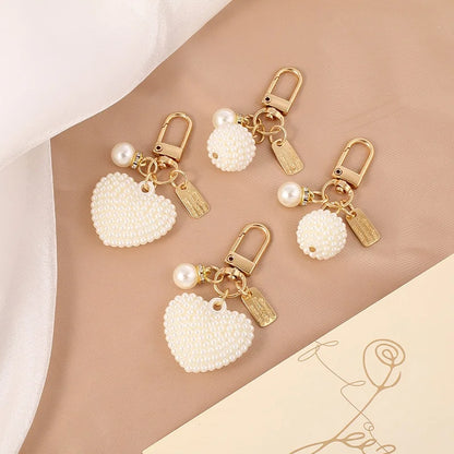 Pearl Keychain - Elegant DIY Pendant Accessory for Car Keys, Bags & Stylish Gifts