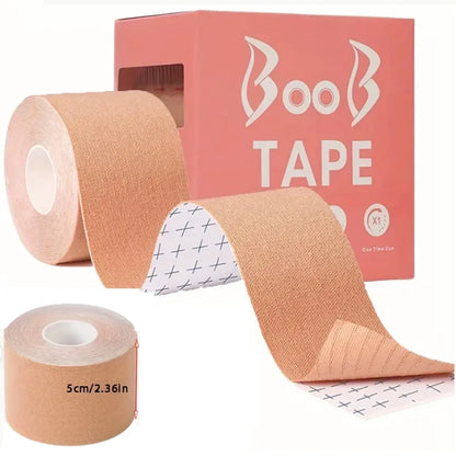 Elastic Breast Lifting Tape — Skin Tone, Invisible, Breathable, Anti-Sagging Tape for Strapless Support