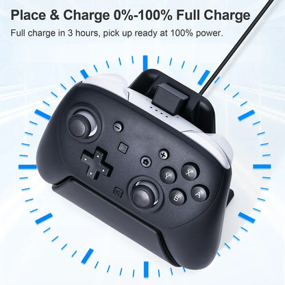 Switch 2 Pro Controller Charging Dock - Fast Charging Station with LED Indicator & Adapter