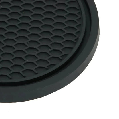 Universal Black Anti-Slip Car Cup Holder Coaster Pads – Interior Accessories for Most Vehicles