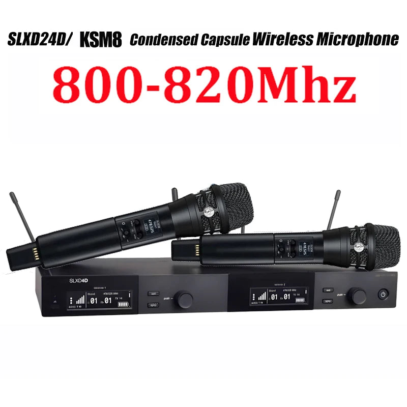 SLXD Wireless Microphone System – 500/600/800MHz 4-Pin Headset with KSM8/Beta58, Professional Audio for Stage & Karaoke