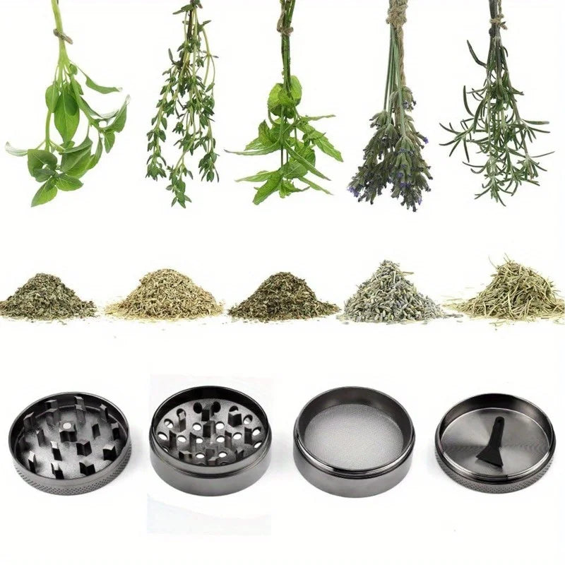 40mm 4-Layer Metal Herb Grinder – Spice & Tobacco Crusher Shredder for Smoking Accessories