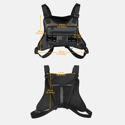 Sports Chest Bag – Lightweight Waterproof Running Vest with Pocket, Phone Holder & Large Capacity Tactical Front Pack