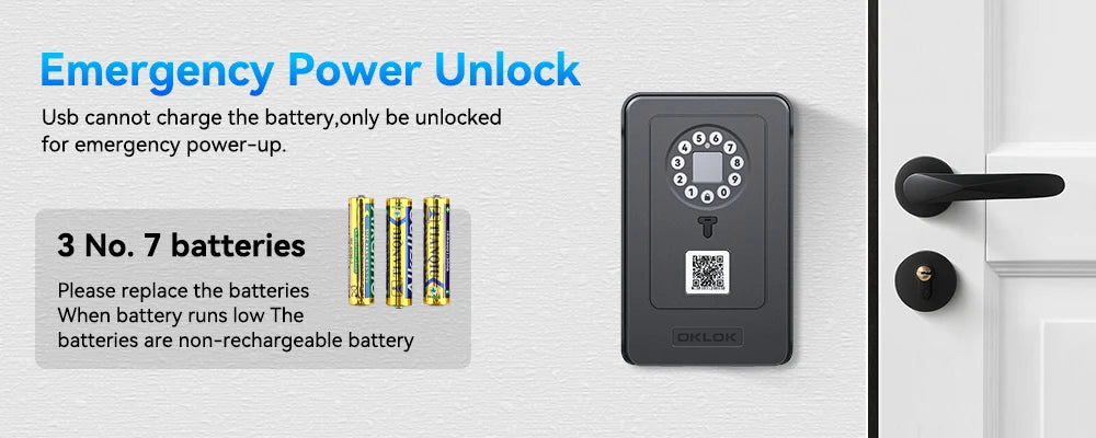Camluxy Smart Key Box with Fingerprint & Digital Code Lock - Secure Storage with IC Card & Combination Unlock