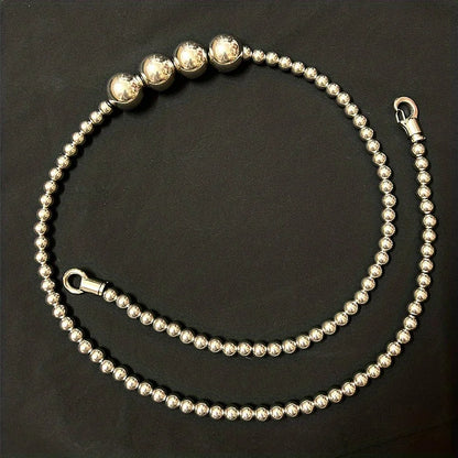 EDC Stainless Steel Ball Bracelet and Necklace - Titanium Steel Personal Safety Accessory for Everyday Carry