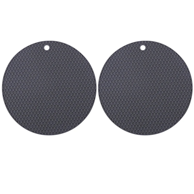 2/4 PCS Multifunction Heat Resistant Silicone Mats – Nonslip Drink Coasters, Pot Holders & Kitchen Placemats