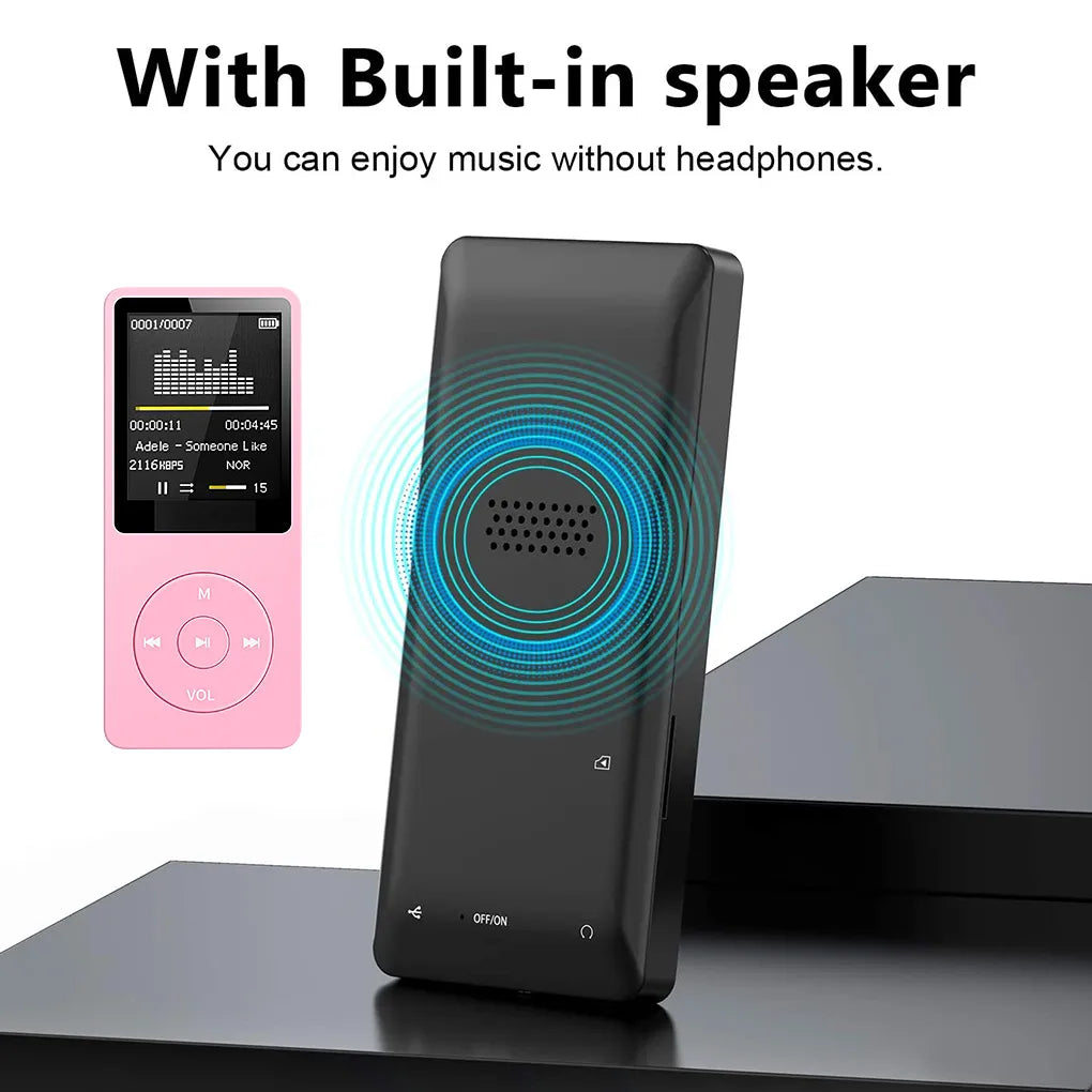 Portable Pocket MP3 Player with USB Charging, Digital Display Screen - Ideal for Sports, Running, Walking, and Lossless Music Playback