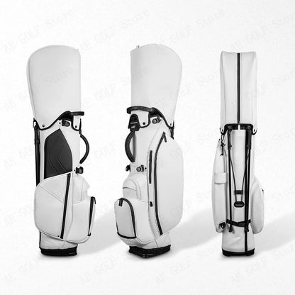 PLAYEAGLE Golf Stand Bag — Lightweight PU Leather Golf Bag with Stand, Multifunctional Golf Rack Bag for Men