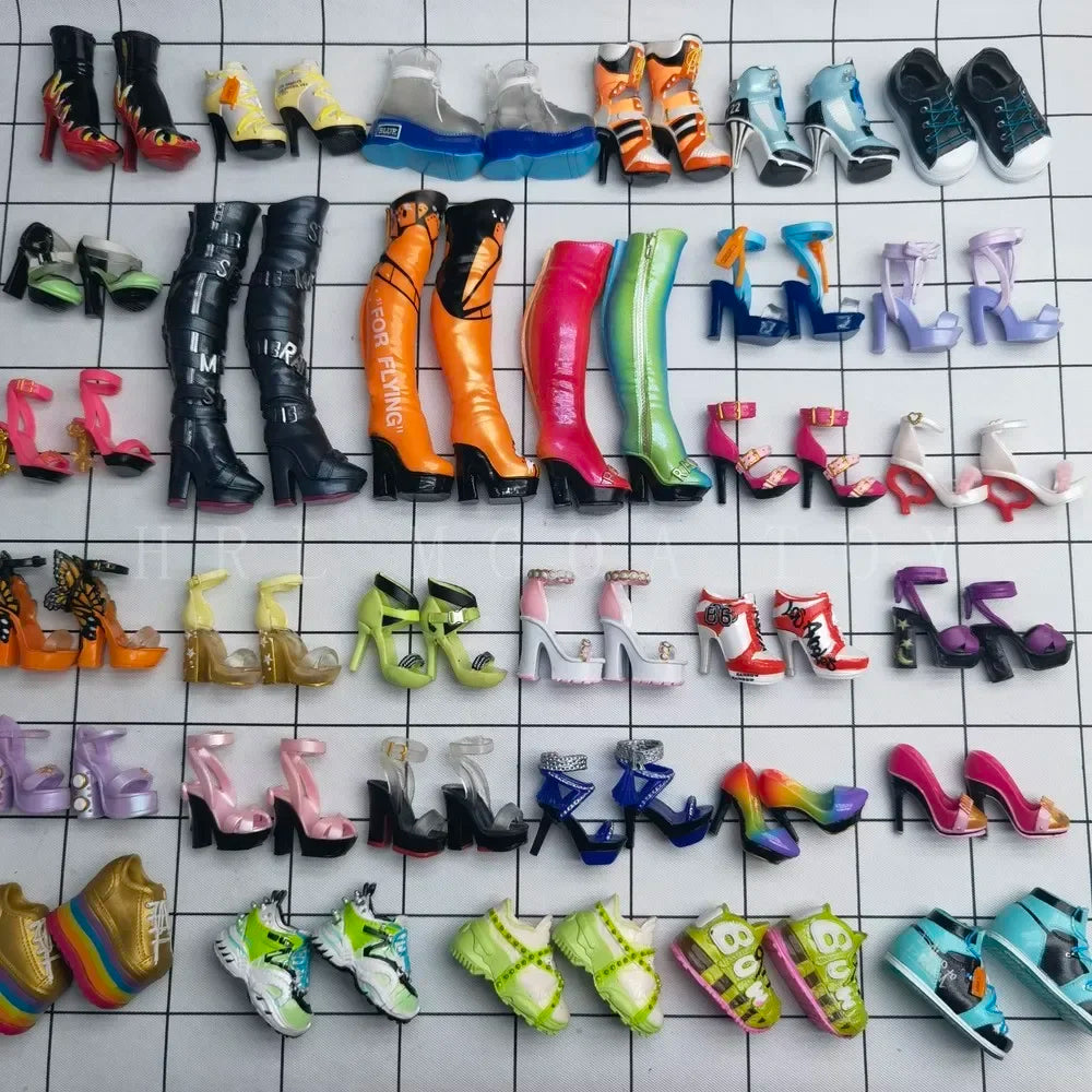 28cm Rainbow Big Sister Doll Shoes – Multi-Style Accessories for Girls, DIY Gift Toys