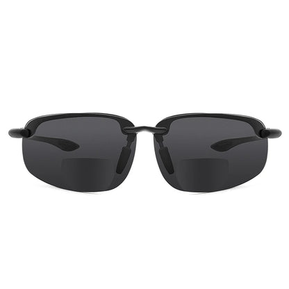 MAXJULI Bifocal Sunglasses for Men & Women - Ultra Lightweight TR90 Frame, UV Protection & Sun Reading Glasses (8001)