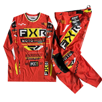 NEW FXR Off-Road Motorcycle Clothing Set – MX Jersey & Pants Combo for Dirt Bike Racing & Motocross