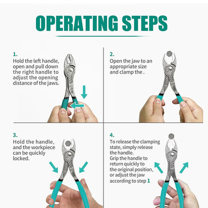 Pro’sKit PN-808 8-Inch Multifunctional Pliers - Adjustable Water Pump, Pipe & Groove Joint Pliers