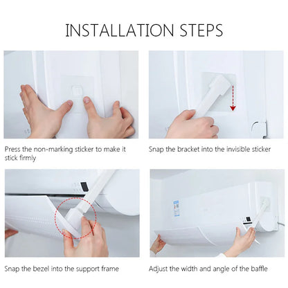 Adjustable Hanging Air Conditioning Deflector – Anti-Direct Blowing Windshield Baffle for Home AC