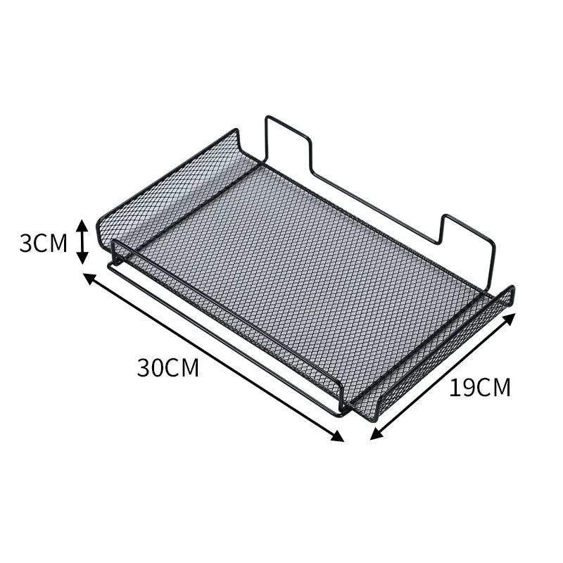Under Desk Cable Management Tray – No Drill Steel Wire Organizer Rack, Desk Cable Storage Shelf for Clean Office & Home Setup