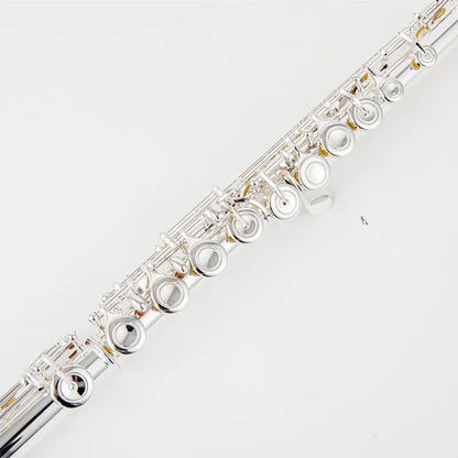 Top Japan Flute 222 - Professional Cupronickel C Key 16-Hole Silver-Plated Flute with Case & Accessories