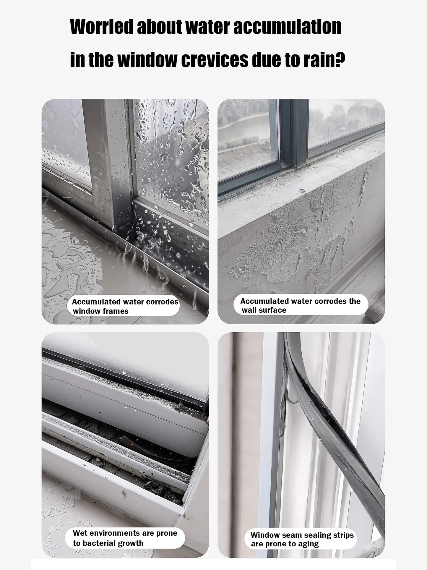Aluminum Alloy Window Water Blocking Bar – Rain Flashing Board & Waterproof Sealing Strip for Home Windows