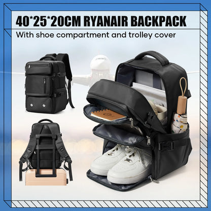 Travel Backpack 40x20x25cm – Airplane Cabin Bag, Anti-Theft Laptop Bag for Men & Women Sports & Trekking