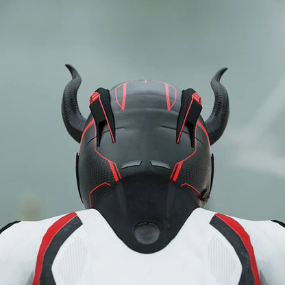 2Pcs Motorcycle Helmet Devil Horns – Stylish Motorbike Helmet Accessories with Suction Cups
