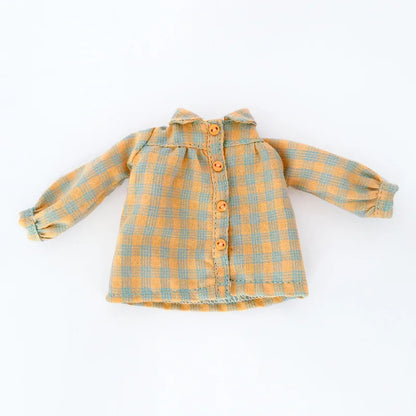 Casual Blythe Doll Clothes – Romper, Plaid Pants & Long Sleeve Top for Licca, Azone, OB24/OB27 Dolls
