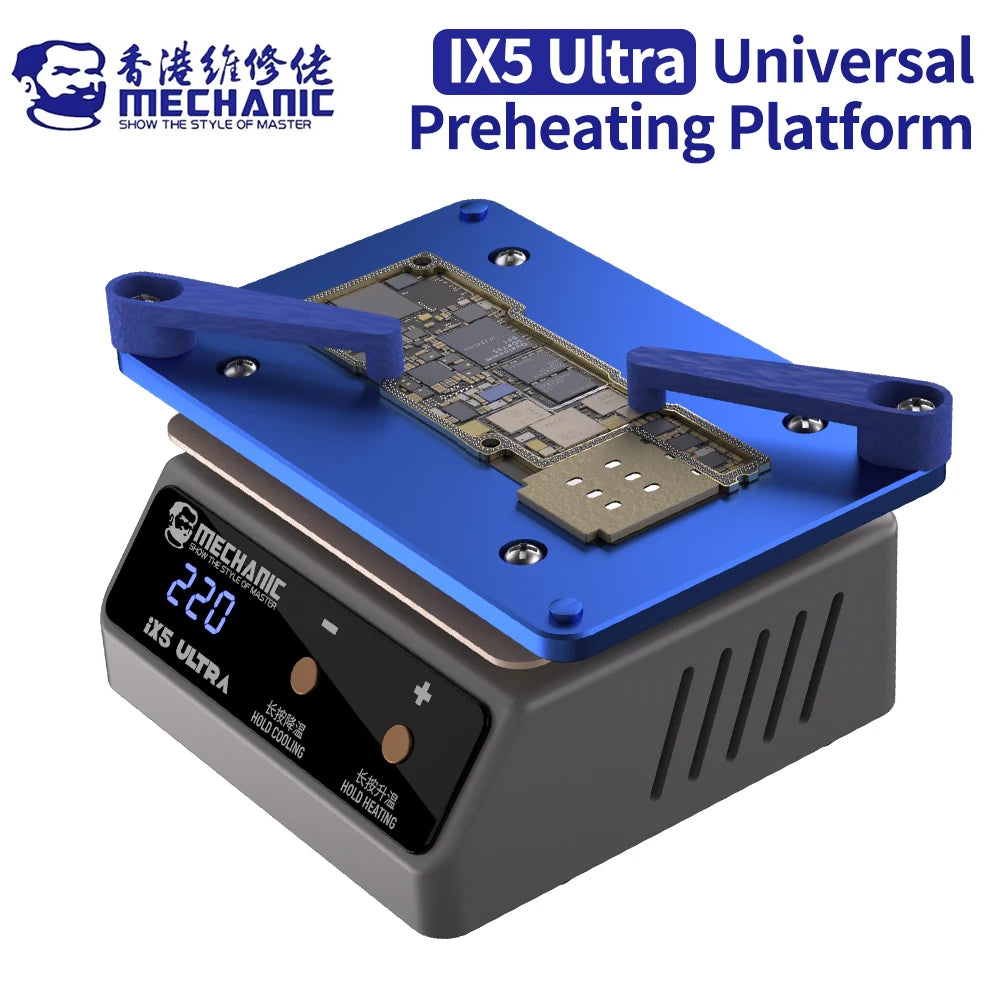 MECHANIC IX5 Universal Preheating Platform – Motherboard Layering, Tin Planting & Glue Removal Heating Table Tool