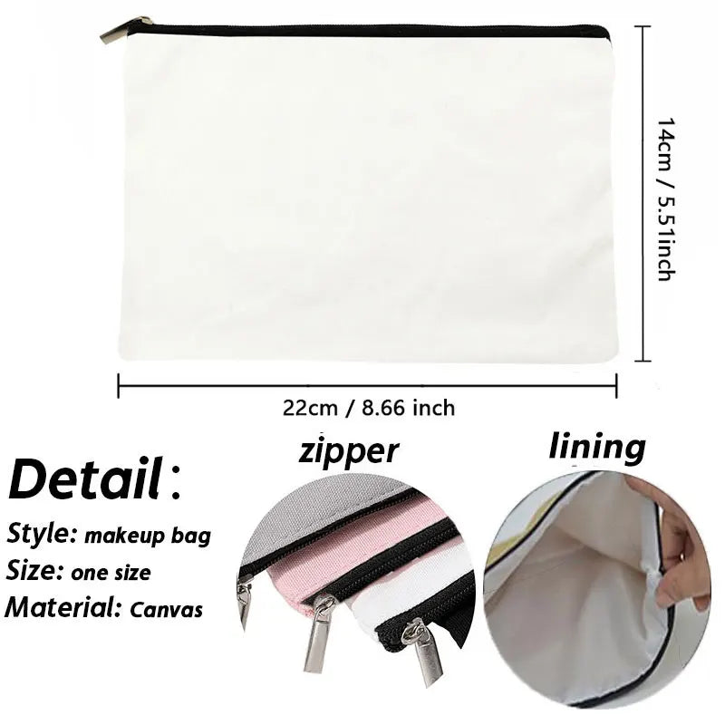 Friendship Commemorative Gift Makeup Bag - Eco Canvas Travel Organizer, Large Capacity Perfume Kit Storage Pouch