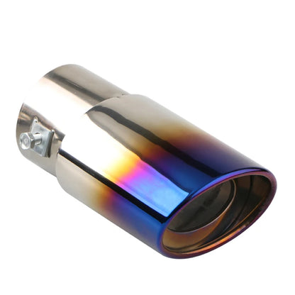 2.5" Stainless Steel Car Exhaust Muffler Tip – Chrome Rear Tail Pipe for Most Cars