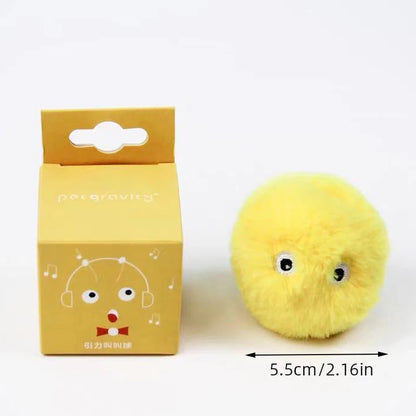 Interactive Smart Cat Toy Ball – Plush Electric Catnip Squeak Training Toy for Kittens