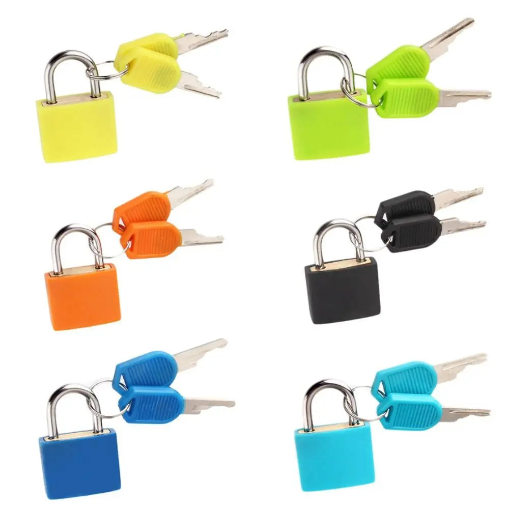23mm Mini Coloured Padlock | Small Suitcase, Cabinet, Bookbag, Luggage & Home Ornament Lock for Travel Supplies