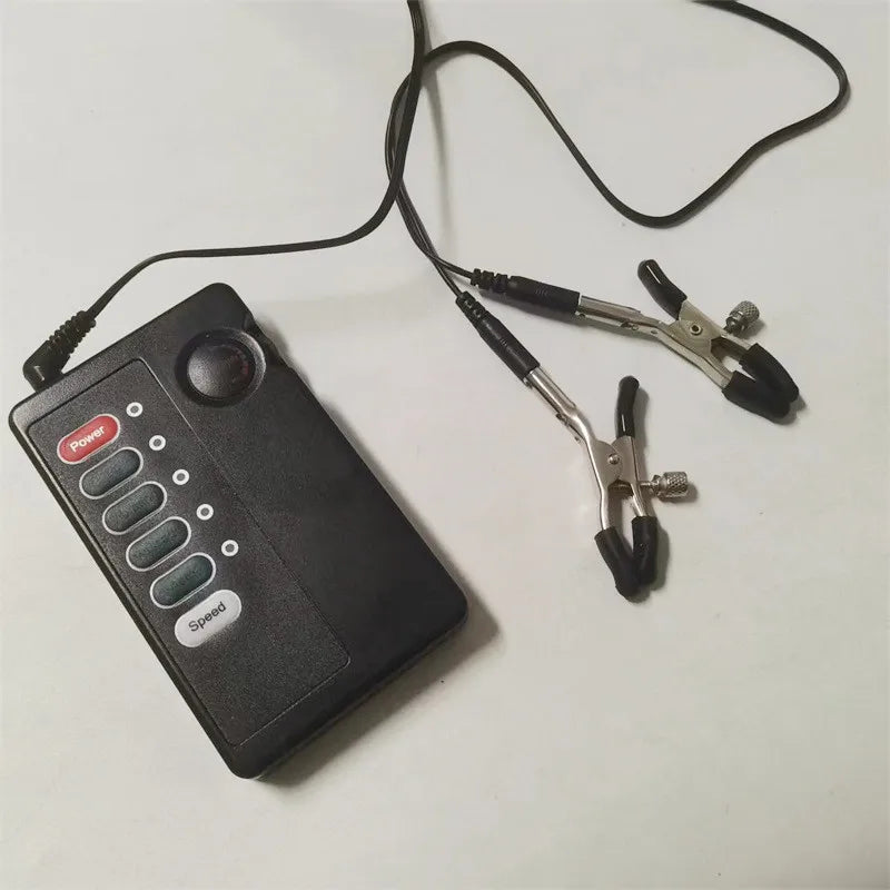 Electric Nipple Clamps and Stimulation Clips - Adult Sensory Play Accessories for Couples and Intimate Use