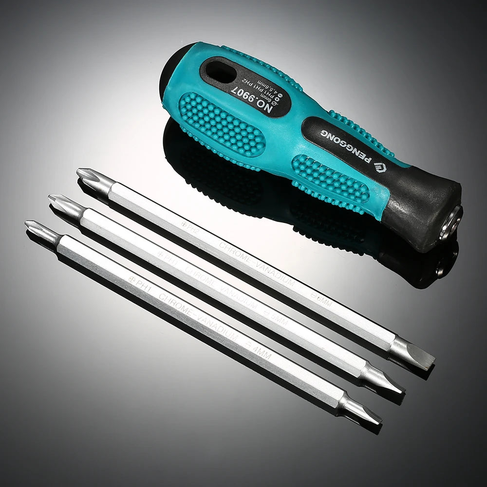 Multi-Functional Insulated Screwdriver Set – Magnetic Slotted & Phillips Bits Electrical Repair Tool Kit