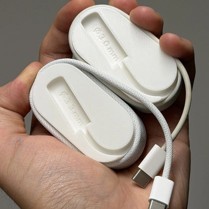 2-Piece Portable Cable Organizer - Anti-Tangle Cord Winders for iPhone, Travel & Desktop Use
