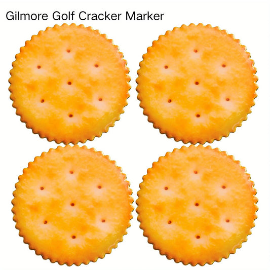 Gilmore Cracker Golf Ball Markers – 4 or 6 Pack Funny Premium Golf Accessories and Gifts for Men, Women, and Golfers