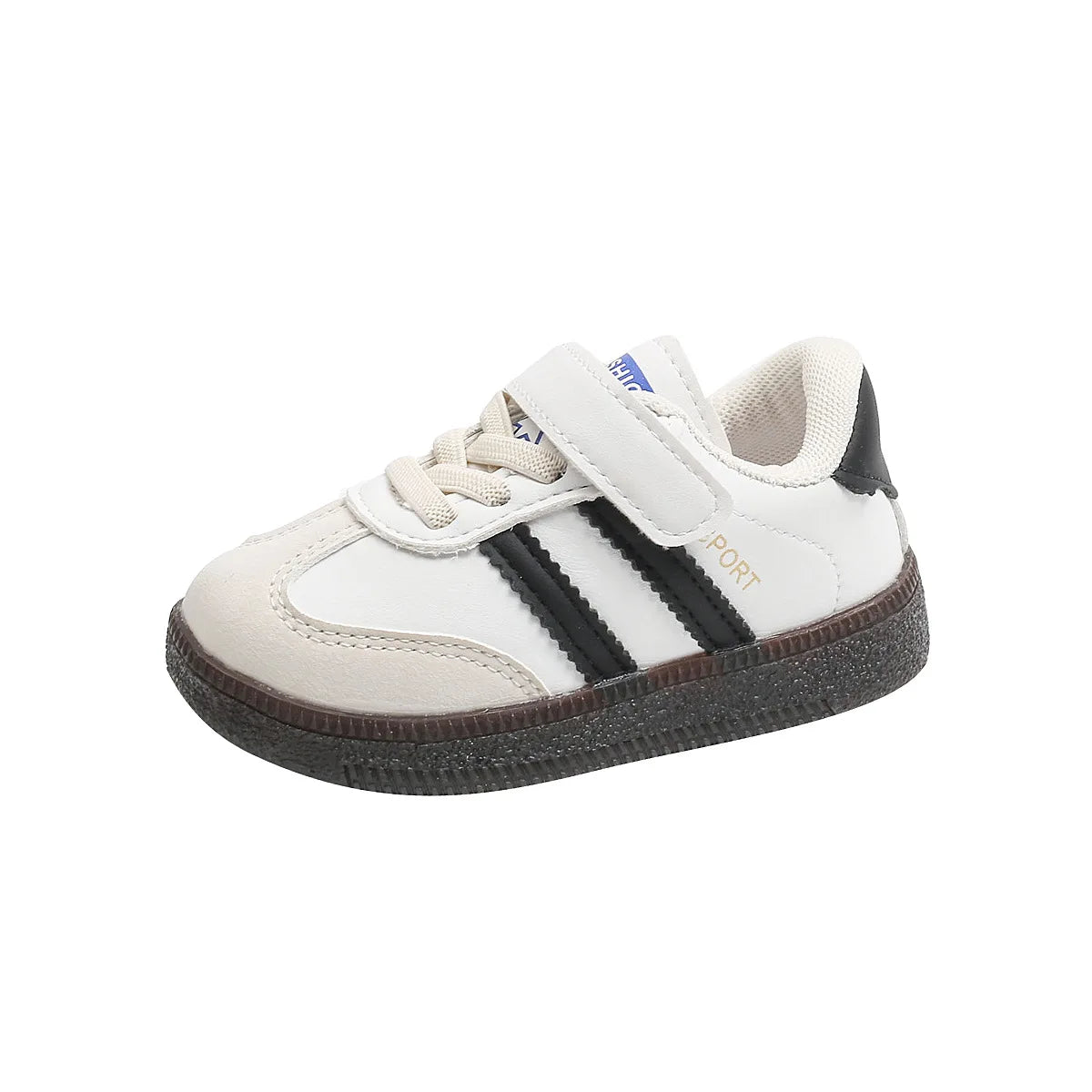 Toddler & Kids White Sneakers — Fashionable Non-Slip Walking Shoes for Boys & Girls, Breathable Outdoor Sport Casual Shoes