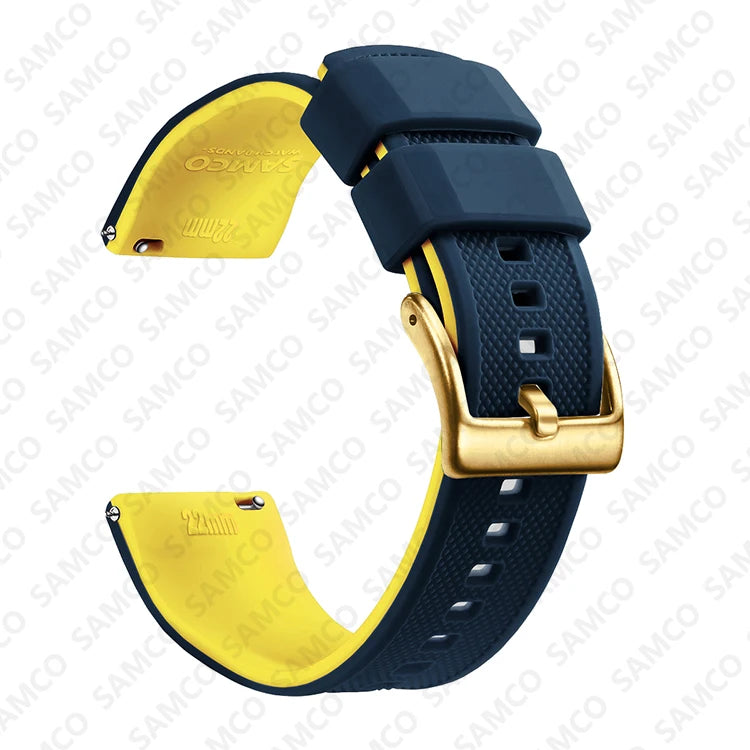 Premium Silicone Watch Band - Quick Release Rubber Replacement Strap for 18mm 20mm 22mm Watches