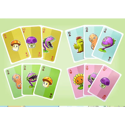 Plants vs Zombies Kawaii Cartoon Playing Cards – Cute Anime Patterned Card Game Merchandise Gift