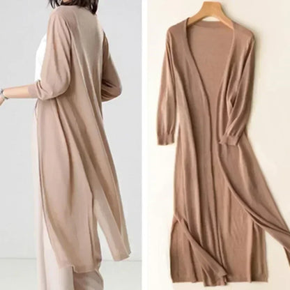 New Spring/Summer Sun Protection Clothing – Women's Long Knitted Cardigan, Sweater Coat, Jacket, and Ladies Shawl Outerwear