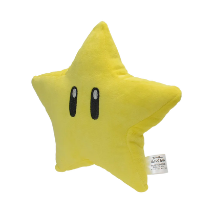 Yellow Super Star Plush Toy — 8" Stuffed All-Star Collection, Kids Birthday Gift & Throw Pillow Decor
