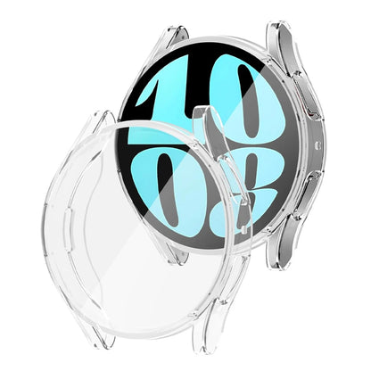 Samsung Galaxy Watch 6 Protective Case - Soft TPU Full-Cover Bumper with Screen Protector for 40mm and 44mm Models