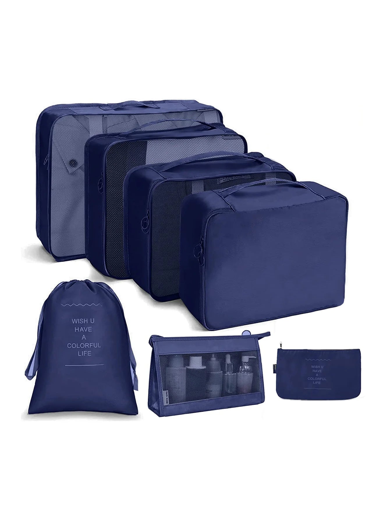 7–10 Pc Travel Organizer Storage Bags Set – Portable Packing Cubes for Suitcase, Clothes, Shoes & Luggage Tidy Pouch