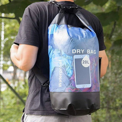 10L/20L Waterproof Dry Bag – Storage Pouch for Swimming, Trekking, Rafting, Boating & Kayaking (Backpack XD117Y)