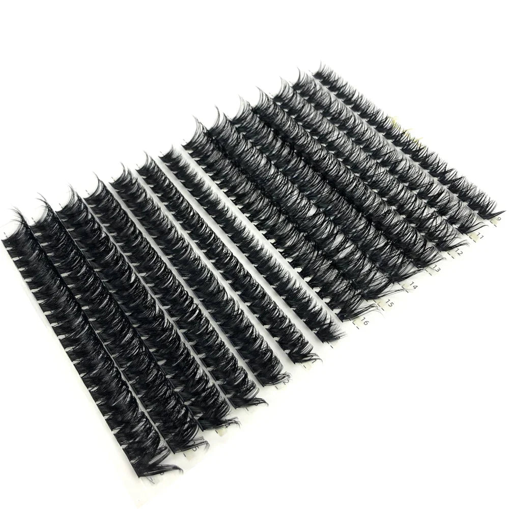 HBZGTLAD 280Pcs 3D Mink Eyelash Clusters Set – Handmade 10D 60D 80D Natural Style False Eyelashes Extension Bundle Pack